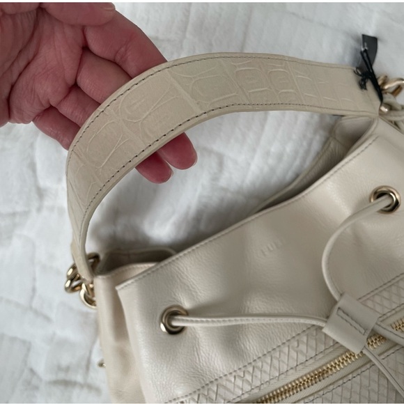 Furla Large Cream Hobo Bag NWT - Picture 12 of 15